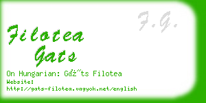 filotea gats business card